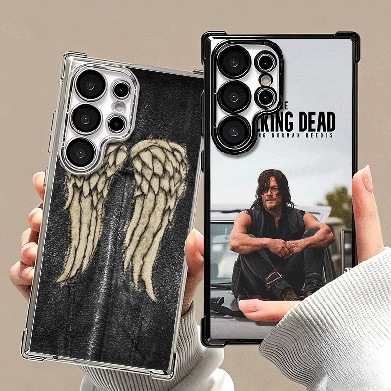 The Walking Dead Daryl Dixon Soft Phone Case For Samsung Galaxy S26 Ultra S25 Edge S24 FE S23 Plus S22 S21 + S20 Plating Anti-Fa