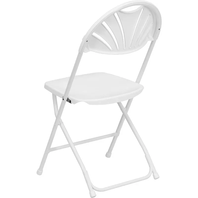 Plastic Folding Chairs with Carrying Handle, Lightweight Commercial Event Seats 650-lb. Static Weight Capacity