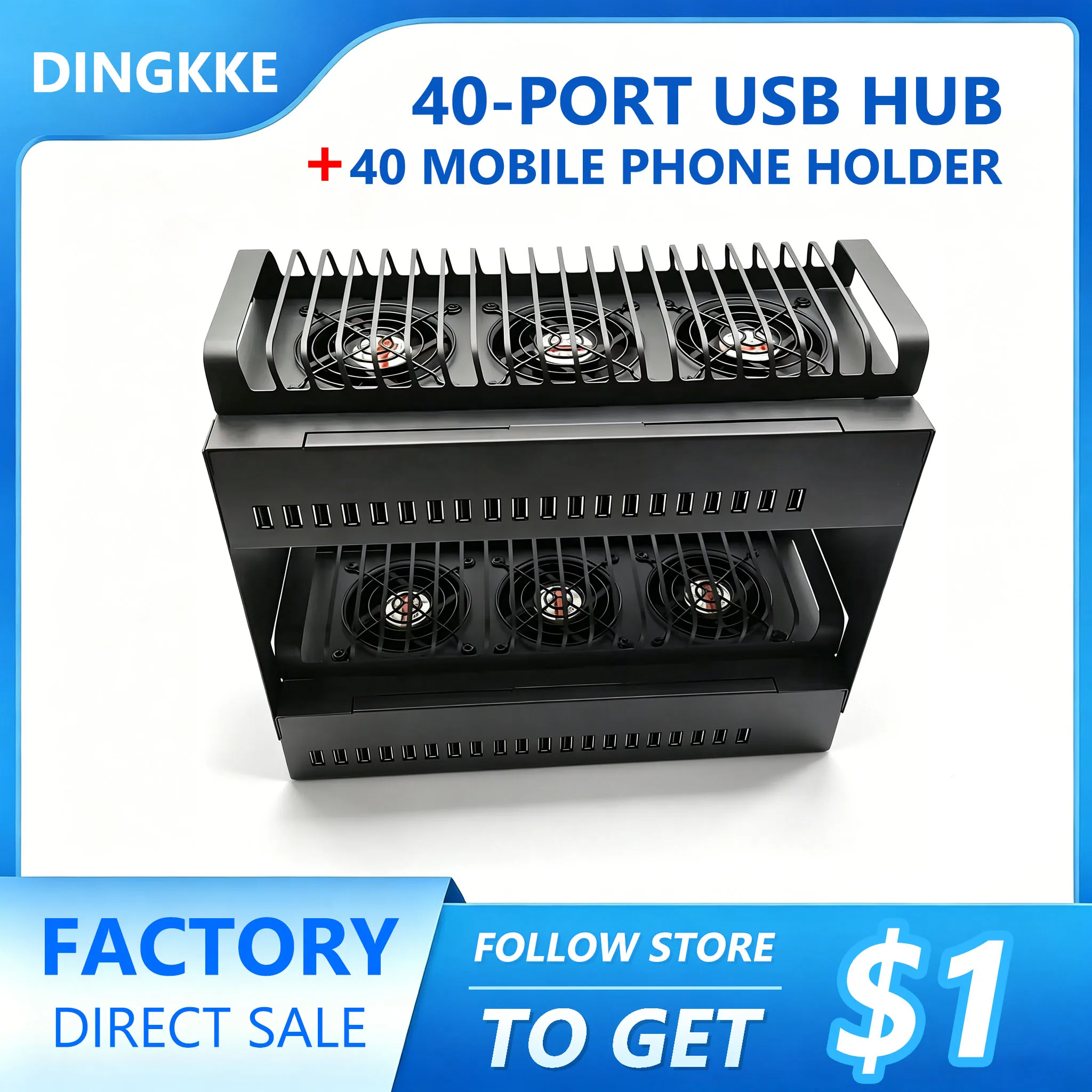 20 Ports USB Hub Iphone Android Phone Farm Server Box System Phone Farm Synchronization Control Smartphones
