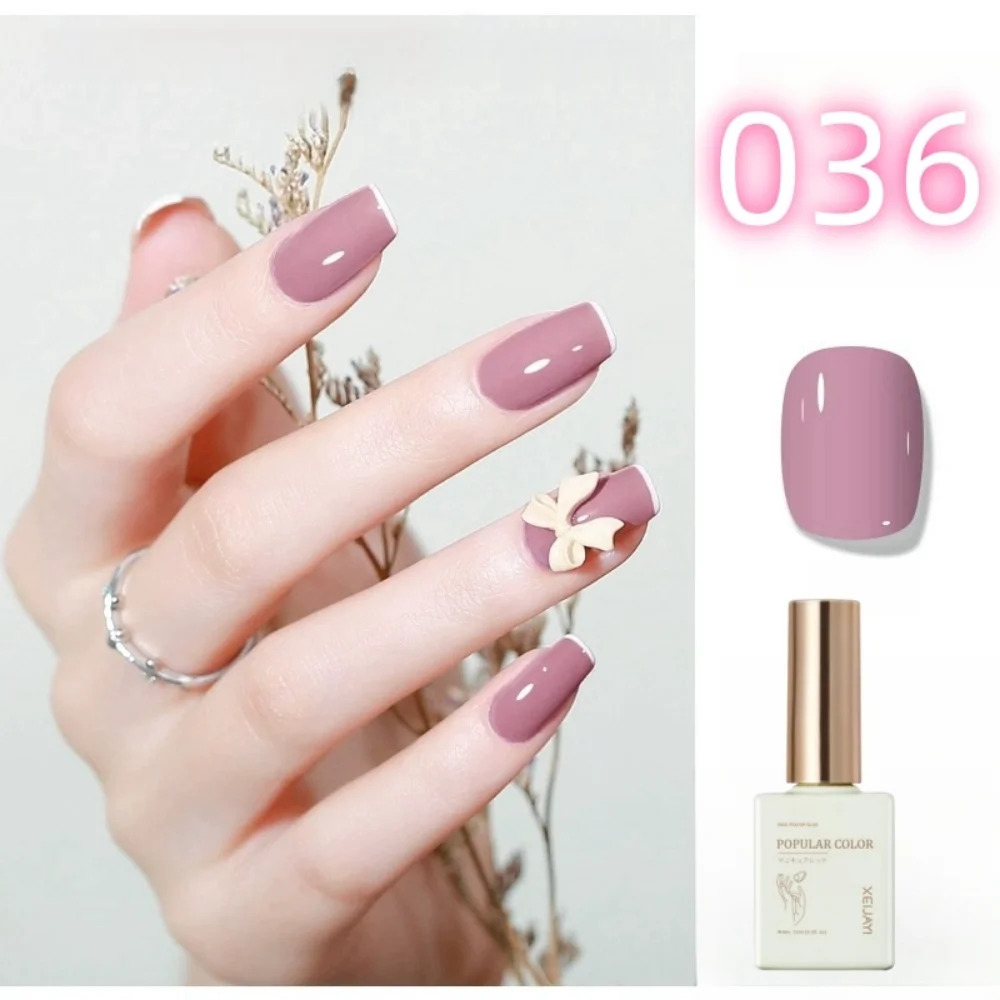 XEIJAYI Esmalte de uñas Color desnudo Jarabe de gelatina Esmalte de gel térmico Soak UV Kit de uñas de gel de barniz semipermanente para manicura