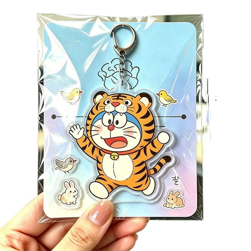 Cute Doraemon Dog‑shaped Keychain Lovely Pendant Daily Portable Bag Decor Gift view 3
