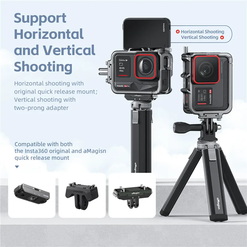 Cadre de bordure de protection à dégagement rapide pour Insta360 ZanPro, lapin en métal, accessoires d'appareil photo