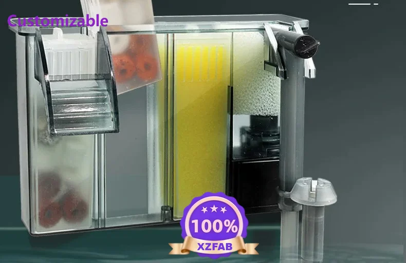Factory Direct 2026 Fish tank filter Oxygen all-in-one machine Circulating pump Small waterfall wall-mounted filter bucket Three