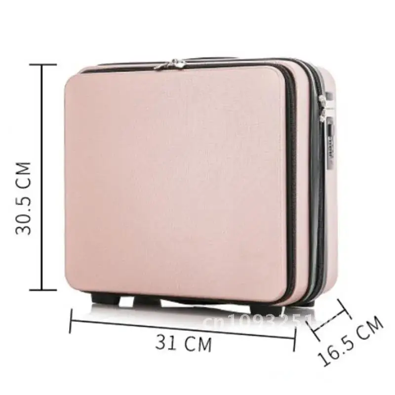 16 Cosmetische Koffer Inch Tas Kleine Bagage Lockbox Koffer Lichte Kleine Doos 16.5X30.5X31CM Opslag