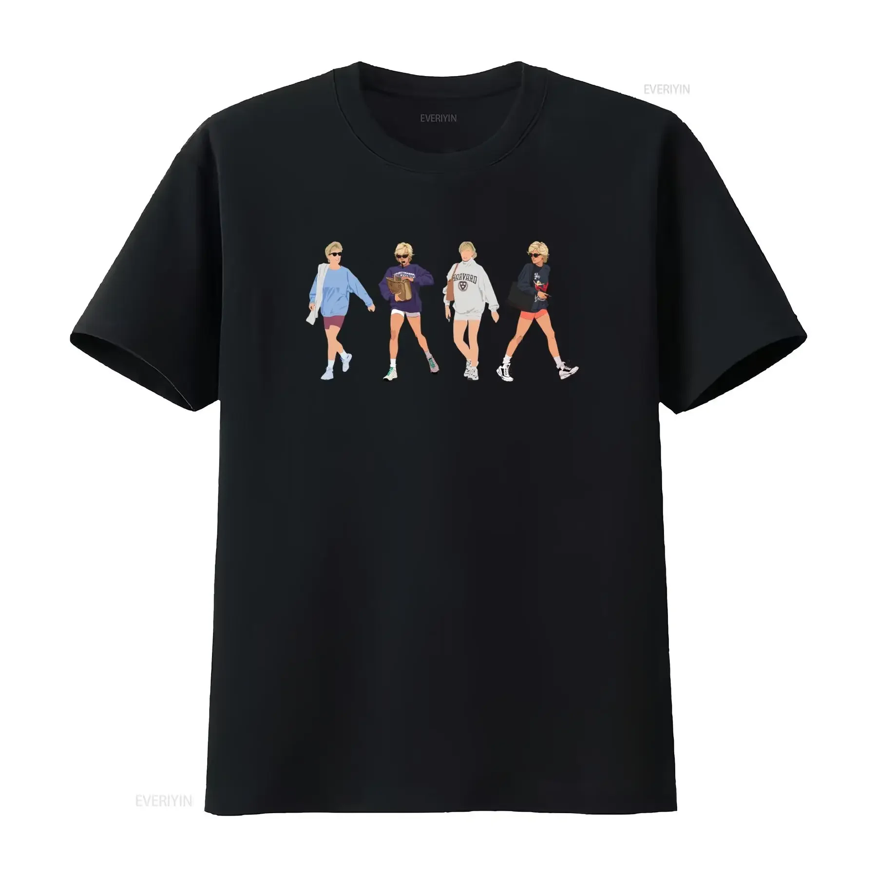 Princess Diana T Shirt 90S Vintage Lady Of Wales Fashion Print Casual Shorts Sweat And Sneakers Style For Her vintage Washed