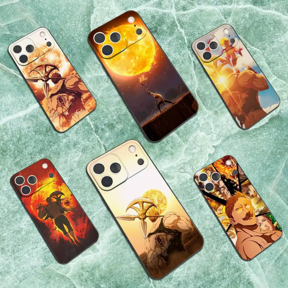 

Cool N-Nanatsu NO T-Taiza Phone Case For iPhone 17,16,15,14,13,12,11 Plus,Pro Max,XS,X,XR,SE,Mini,8,7,Soft Silicone Black Cover