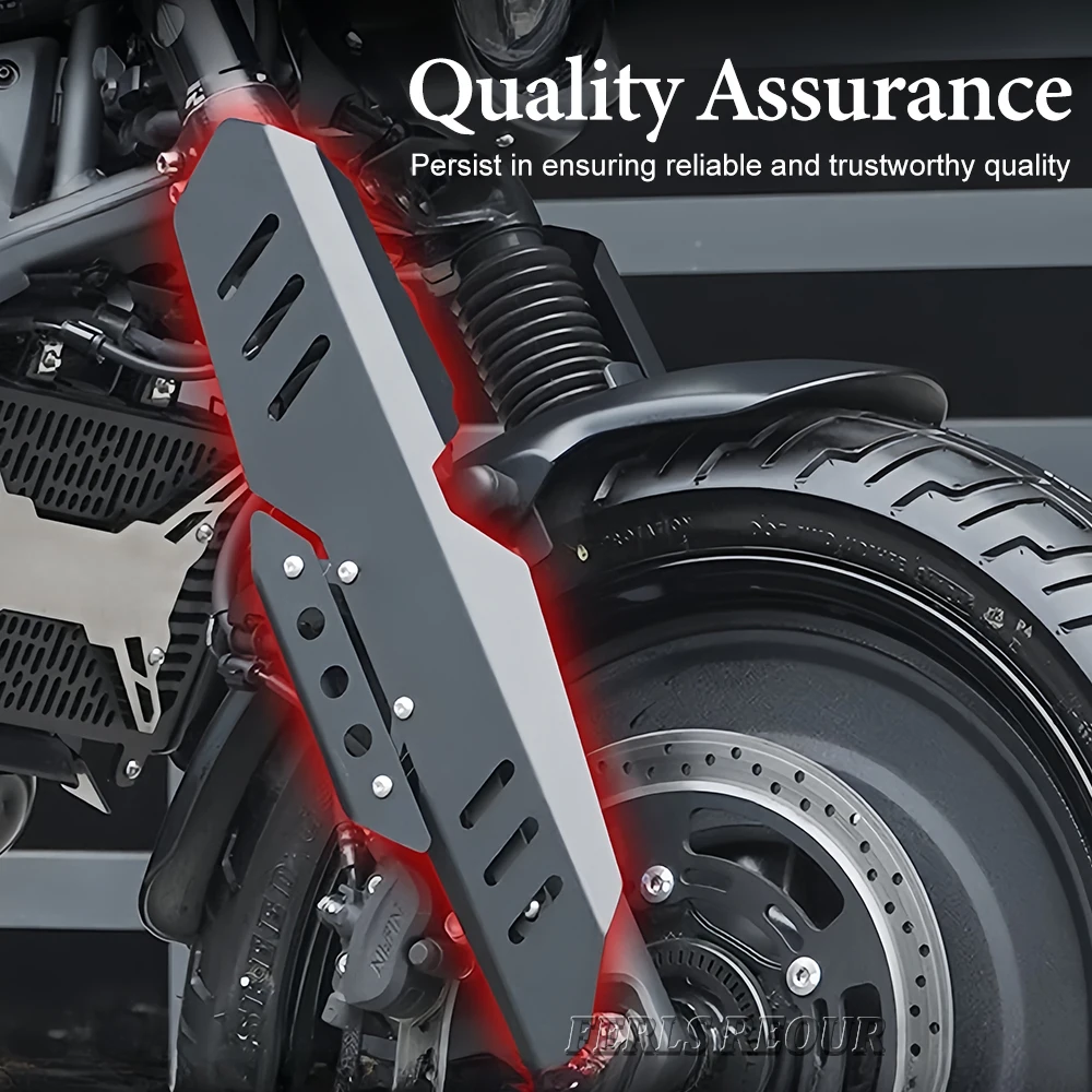 Front shock absorber cover for Kawasaki Eliminator 500 modification, aluminum alloy fork protector, black.