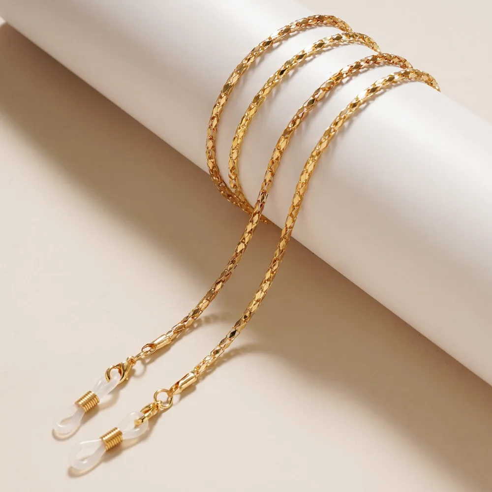 

Fashion Non-slip Glasses Chains Hollow Mask Lanyard Sunglasses Lanyard Metal Diamond Beads Reading Glasses Chain Women Men