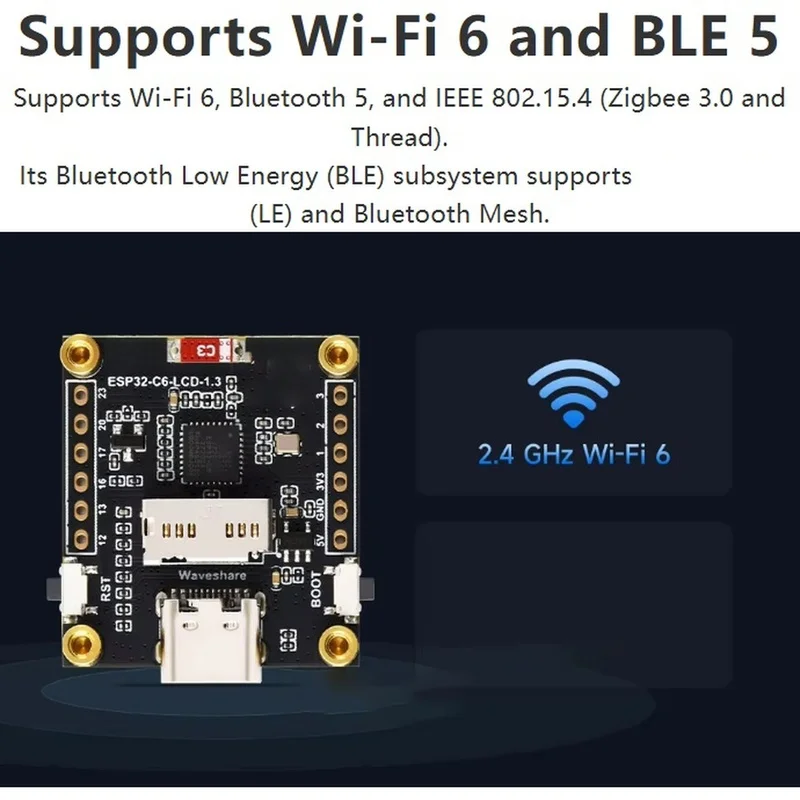 dt21-c6-lcd開発ボード-13インチ-240x240-st7789ディスプレイ、sdポート用ミニtv、arduino学習用lvgl