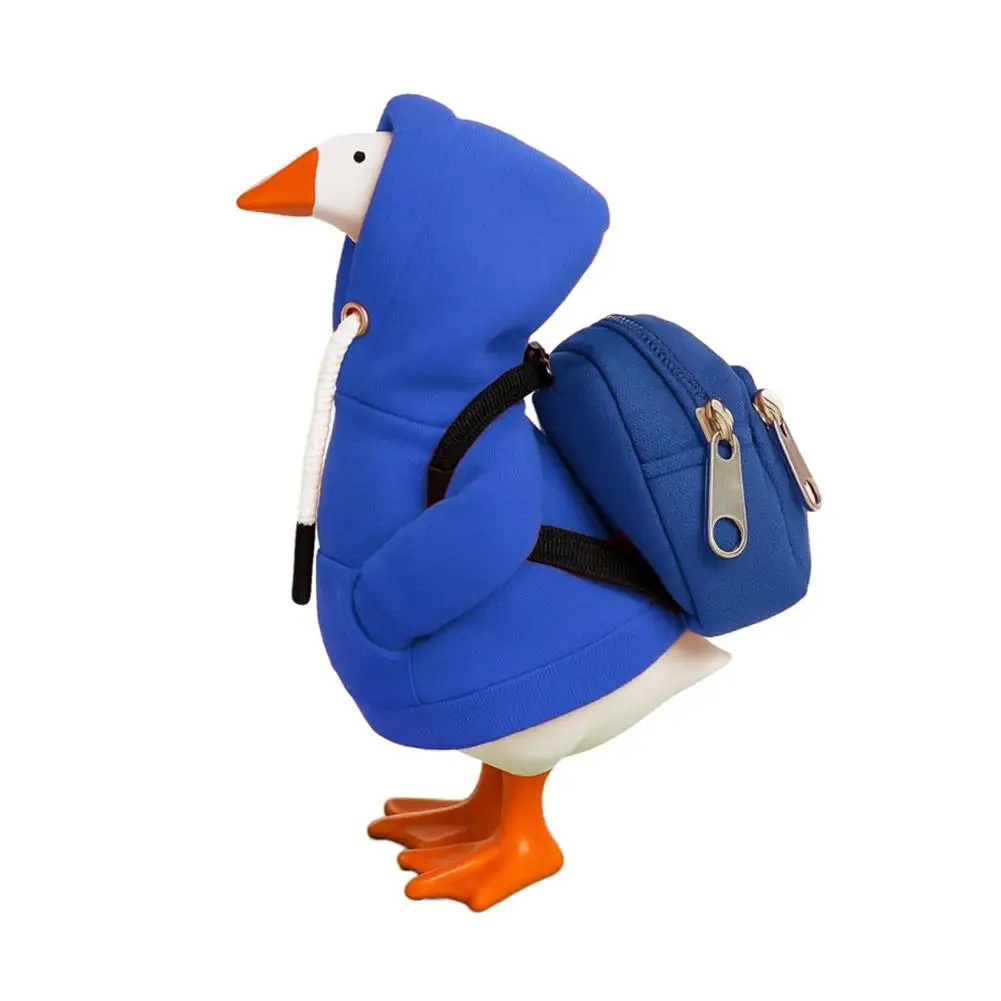5 Inch Goose Outfits Red Hoodies Soft Solid Color Mini Porch Goose Hoodies Desk Goose Outfits Clothes for Table Decoration