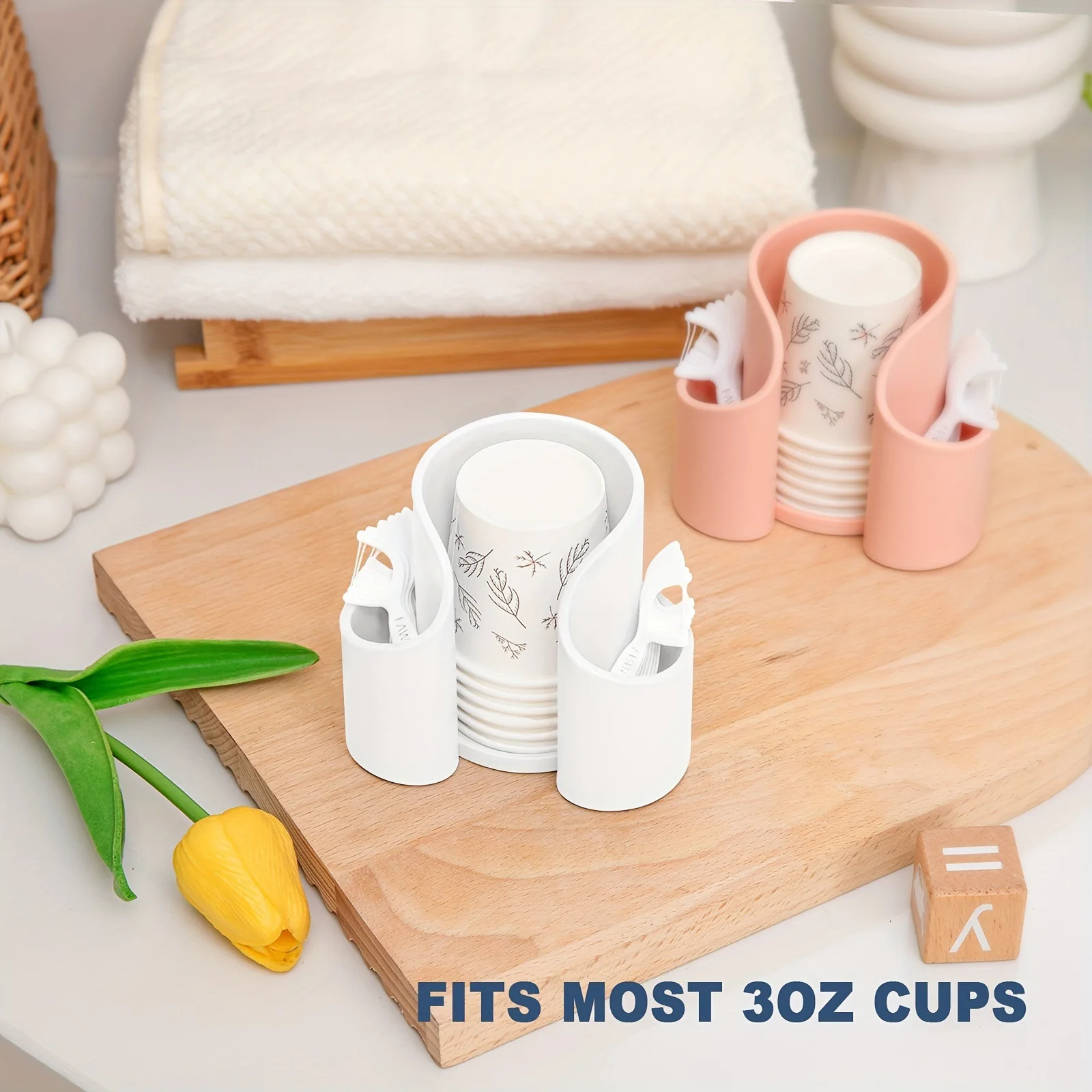 Plastic Storage Box Beauty Cotton Cotton Swab Storage Rack Dressing Table Storage Paper Cup Toothpick Dental Floss Storage Box