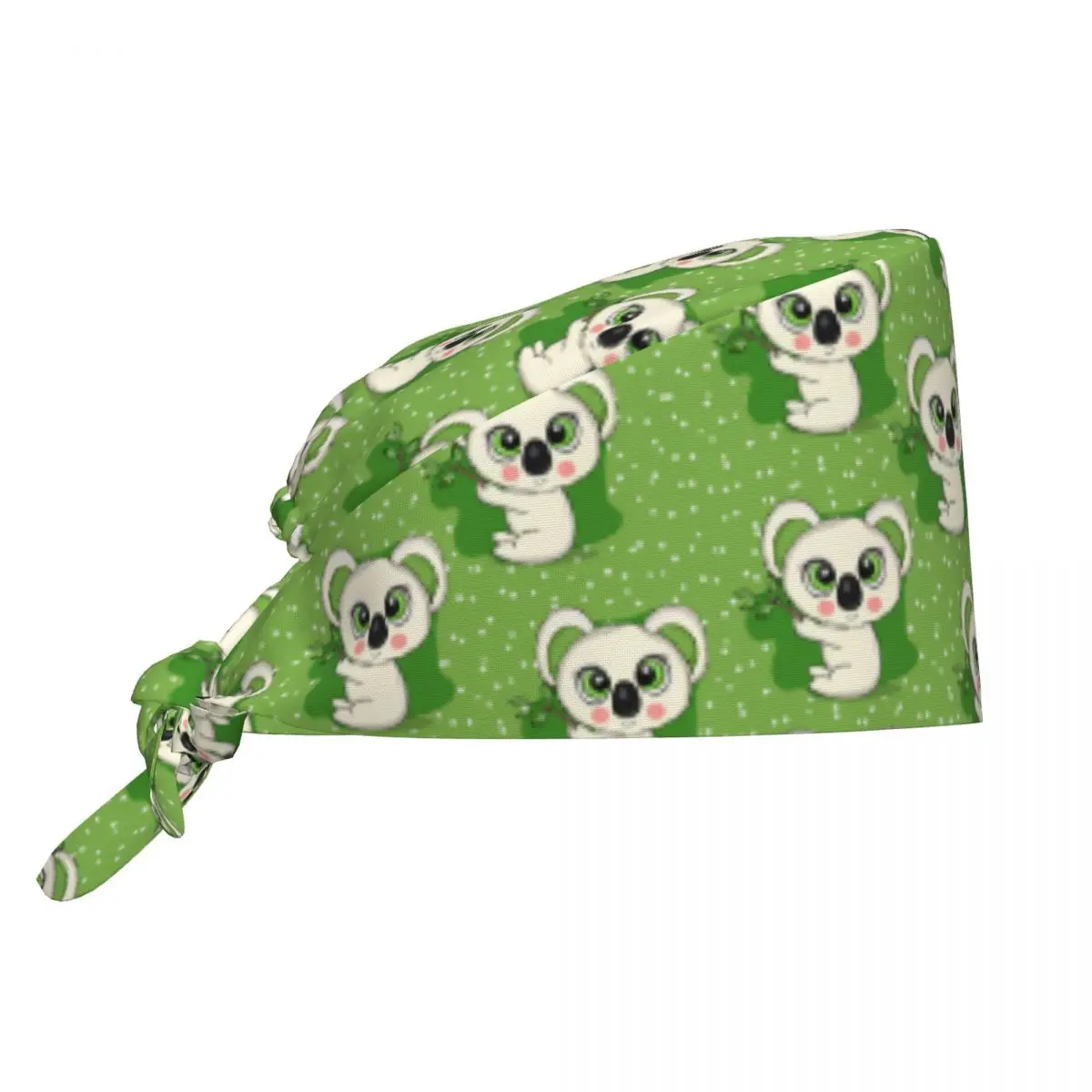 

Custom Cartoon Australia Bear Koala Scrub Hat Surgical Scrub Caps Unisex Nursing Hair Hats Work Scrubs Hat for Hospital Pharmacy