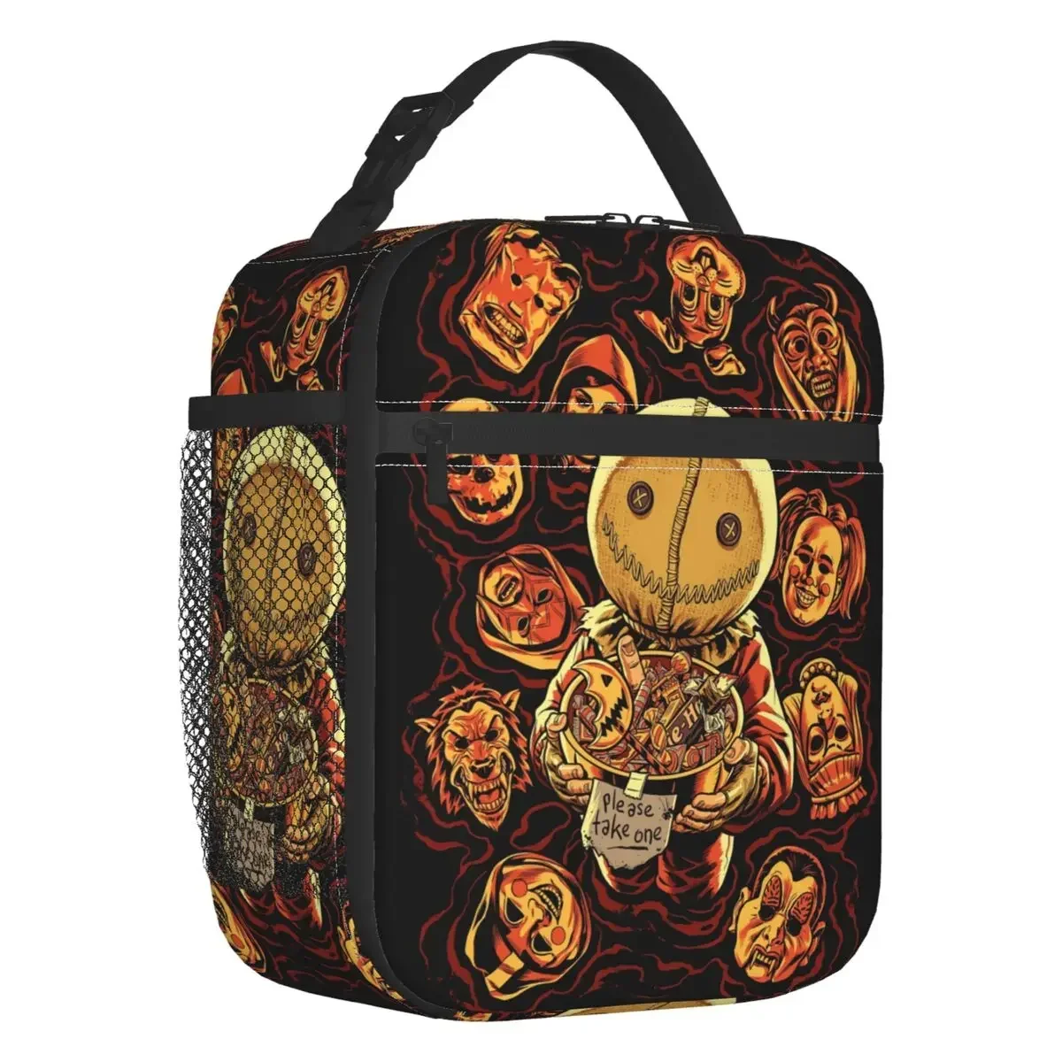 Halloween Movie Insulated Lunch Bag for Women Waterproof Horror Sam Trick R Treat Thermal Cooler Lunch Box Kids School Children