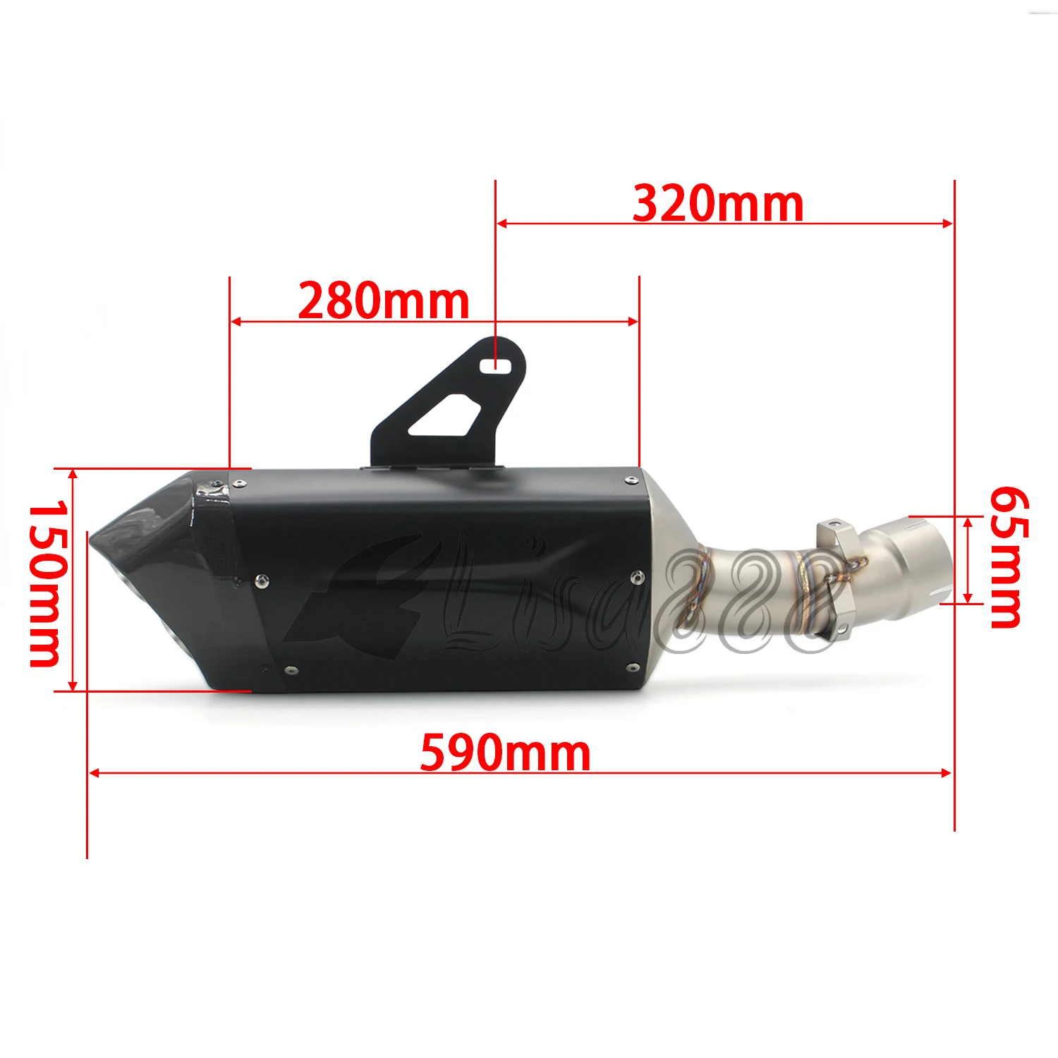 Exhaust Motorcyle Tips Escape Moto Muffler For R1250 GS Adventure R1250GS ADV 2019-2024 Motocross Carbon Fiber Systems Pipe
