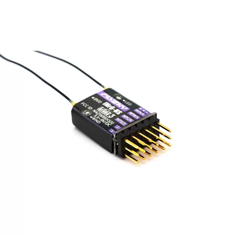 DPFLYSKY Fusi INR6-HS 2.4GHz AFHDS 3 Dual Antennas PWM PPM I-bus S.bus Mini Receivers for Remote Control Car  Drone Car Model