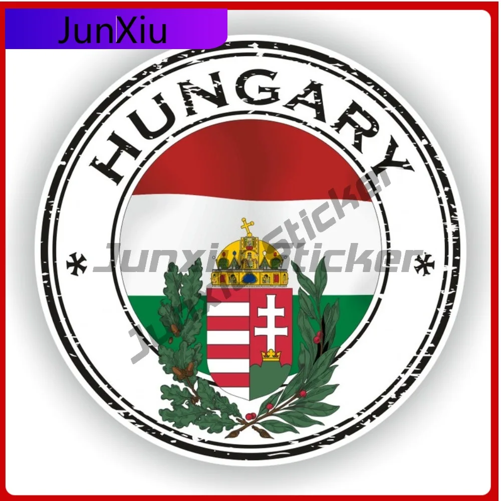 

Hungary Seal Round Flag Fashion Car Surface Decor Exterior Styling Piece For Vehicles