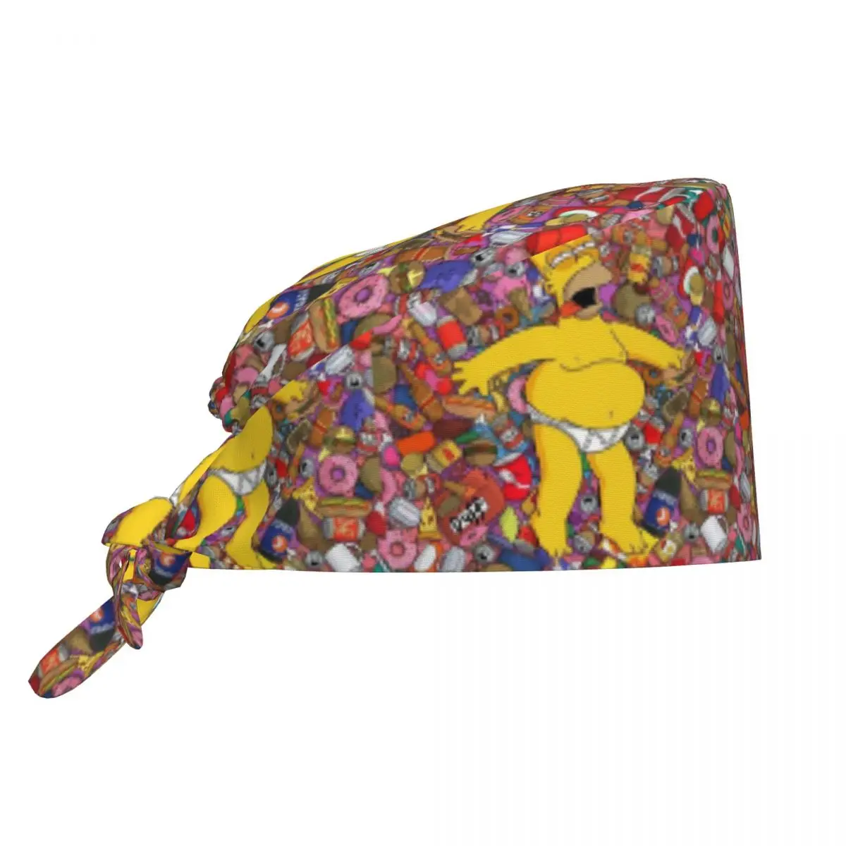 Touca Cirúrgica Unissex Personalizada Homer S-Simpson Anime Gran Panza Clássica para Equipe Médica, Enfermagem e Cirurgia