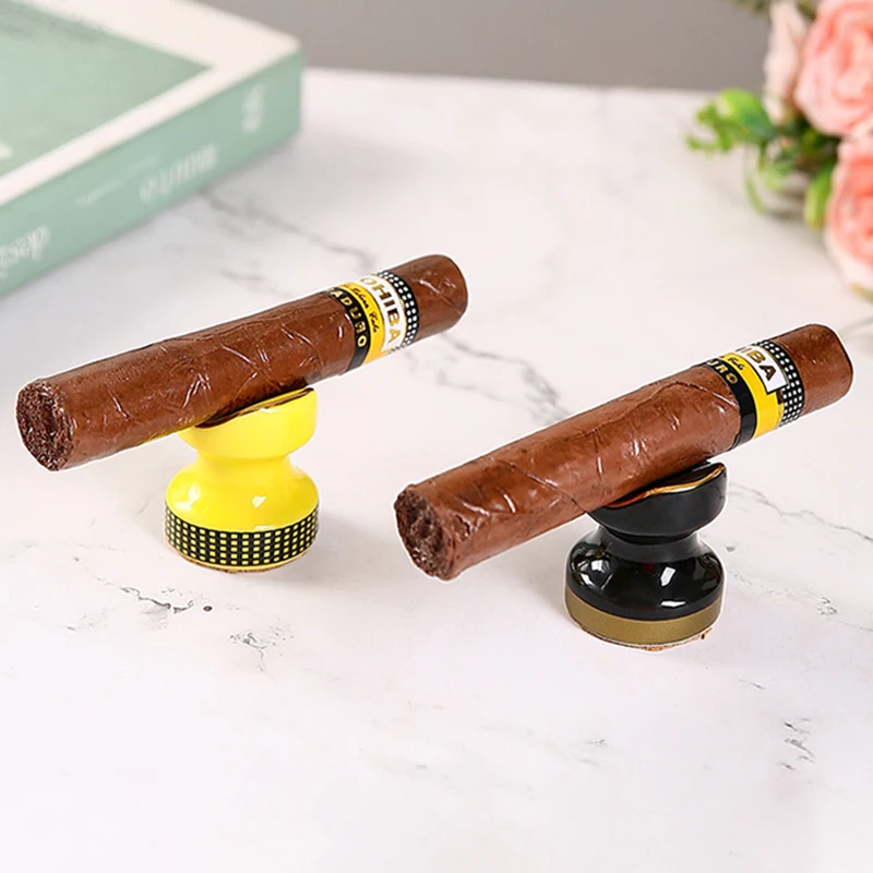 

1Pcs Mini Single Cigar Holder Portable Ceramic Cigar Display Stand Travel Cigarette Holder Smoking Accessories