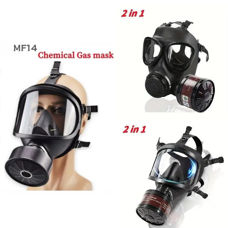 New MF14/87 Respirator, Full Face Gas Mask with Activated Carbon Filter for Vapour, Chemical, Nuclear Contamination Protection