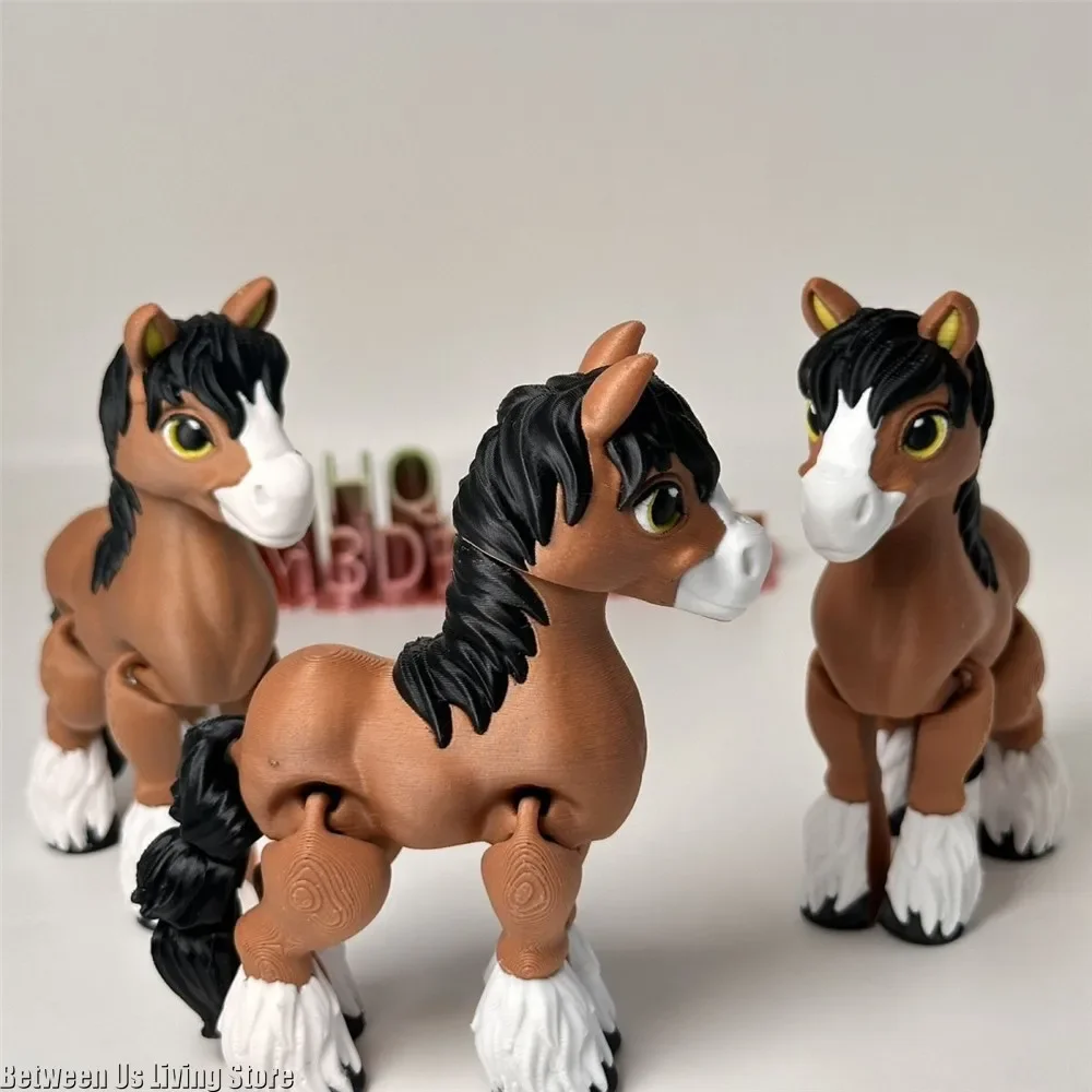 3D Printed Higher Quality Multi-jointed Movable Pony Figurine for Home Decor Decoration Desk Accessories Friend's Gift