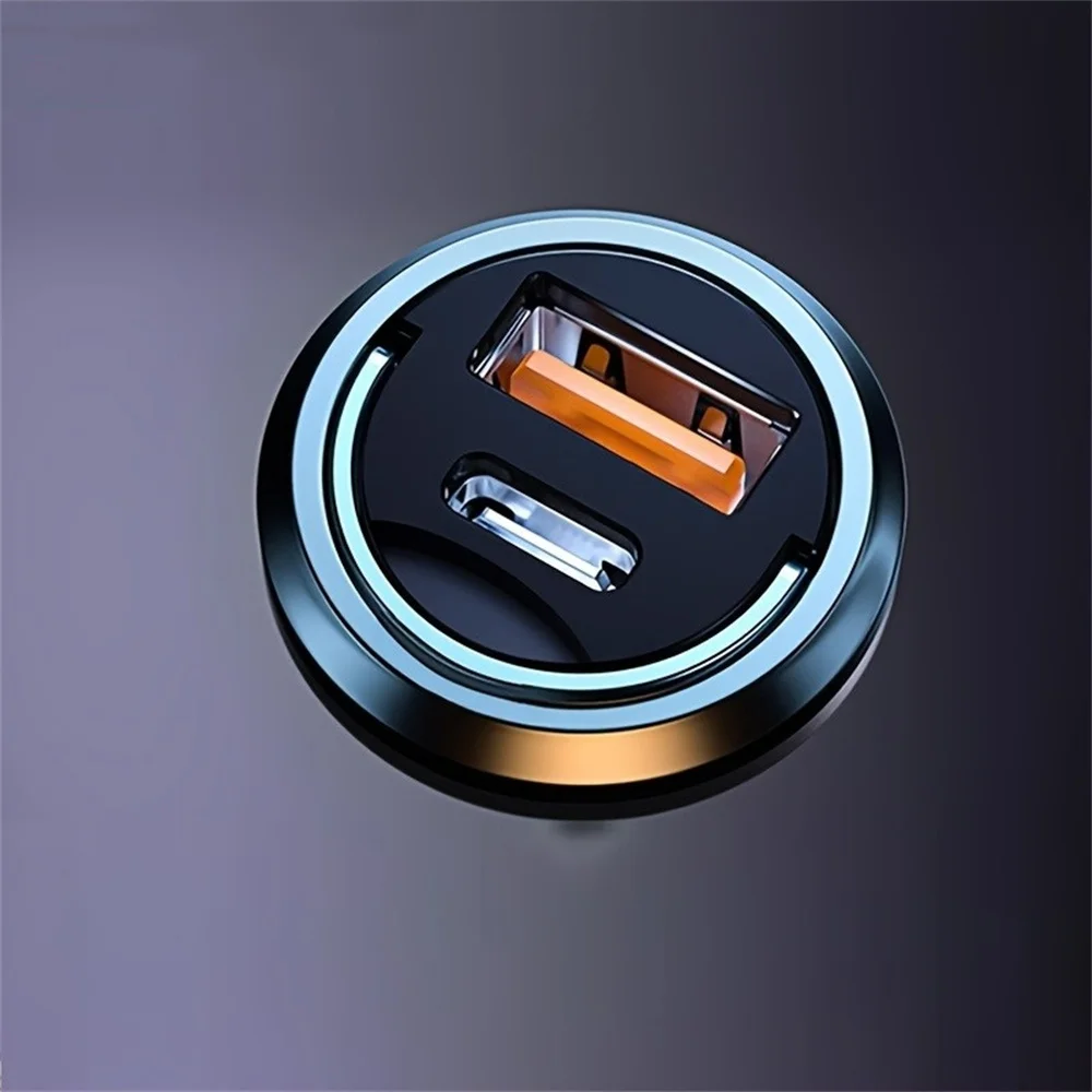 Cargador de coche USB de 100W con doble puerto, adaptador de carga rápida para iPhone, Samsung, Xiaomi, tipo C, encendedor de cigarrillos para coche