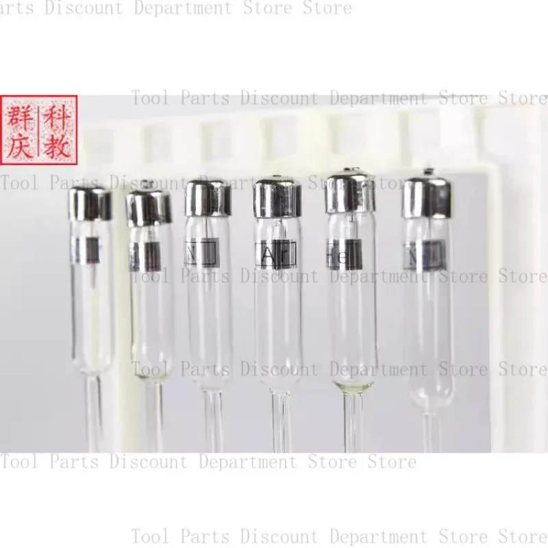 

Tube Group 25107 Six Pcs Spectral Tubes Hydrogen Helium Emission Atomic Physics Teaching Instruments