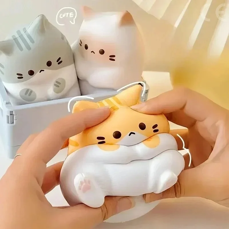 Langsam steigendes Squishy-Spielzeug für Katzen, Kawaii-Katzen-Stressball als Schreibtischgeschenk, weiches Schaumstoff-Quetschspielzeug zur Stressabbau und Entspannung
