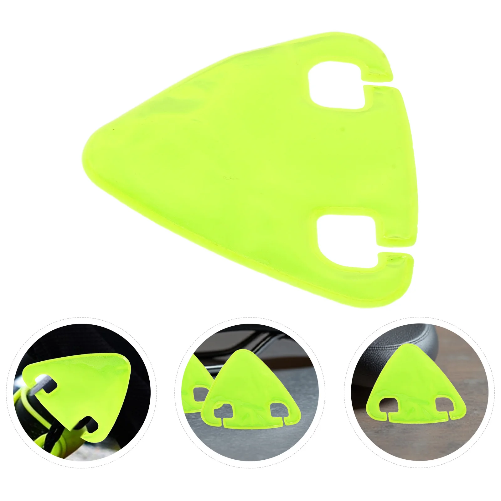 

30Pcs Cycling Reflective Stickers Green Wide Angle Reflective Triangle Signs for Bike Frame Rim Reliable All Weather Use