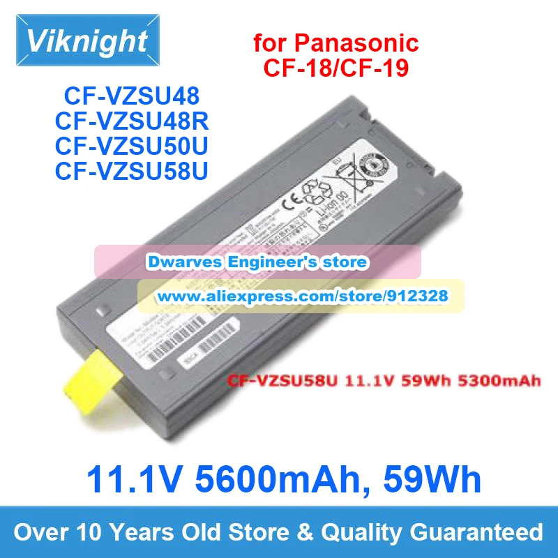 

Genuine CF-VZSU58U Laptop Battery CF-VZSU48R 11.1V 5600mAh 59Wh For Panasonic CF-18 CF-19 Series CF-19Z CF-19 Mk3 CF-19RDRAHFF