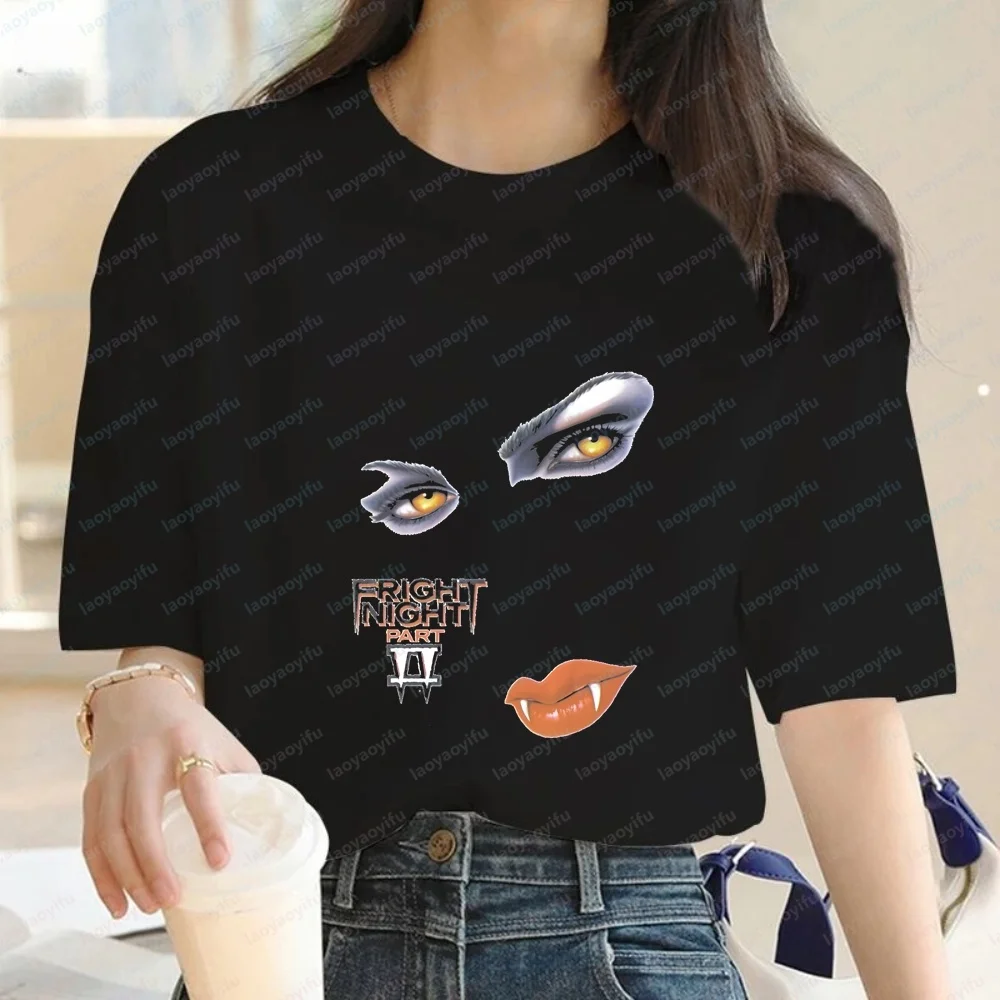 Streetwear Retro Fright Night Fashion Gothic Y2K Short-sleeved Men's and Women's Universal Round-neck Comfortable T-shirt