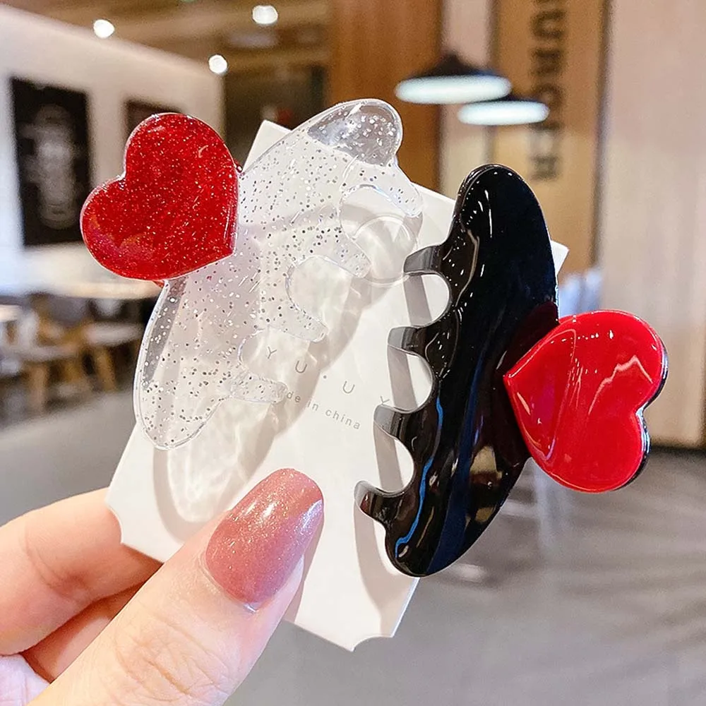 

Cute Korean Fashion Medium Women Girls Hair Claw Acrylic Barrette Hairpin