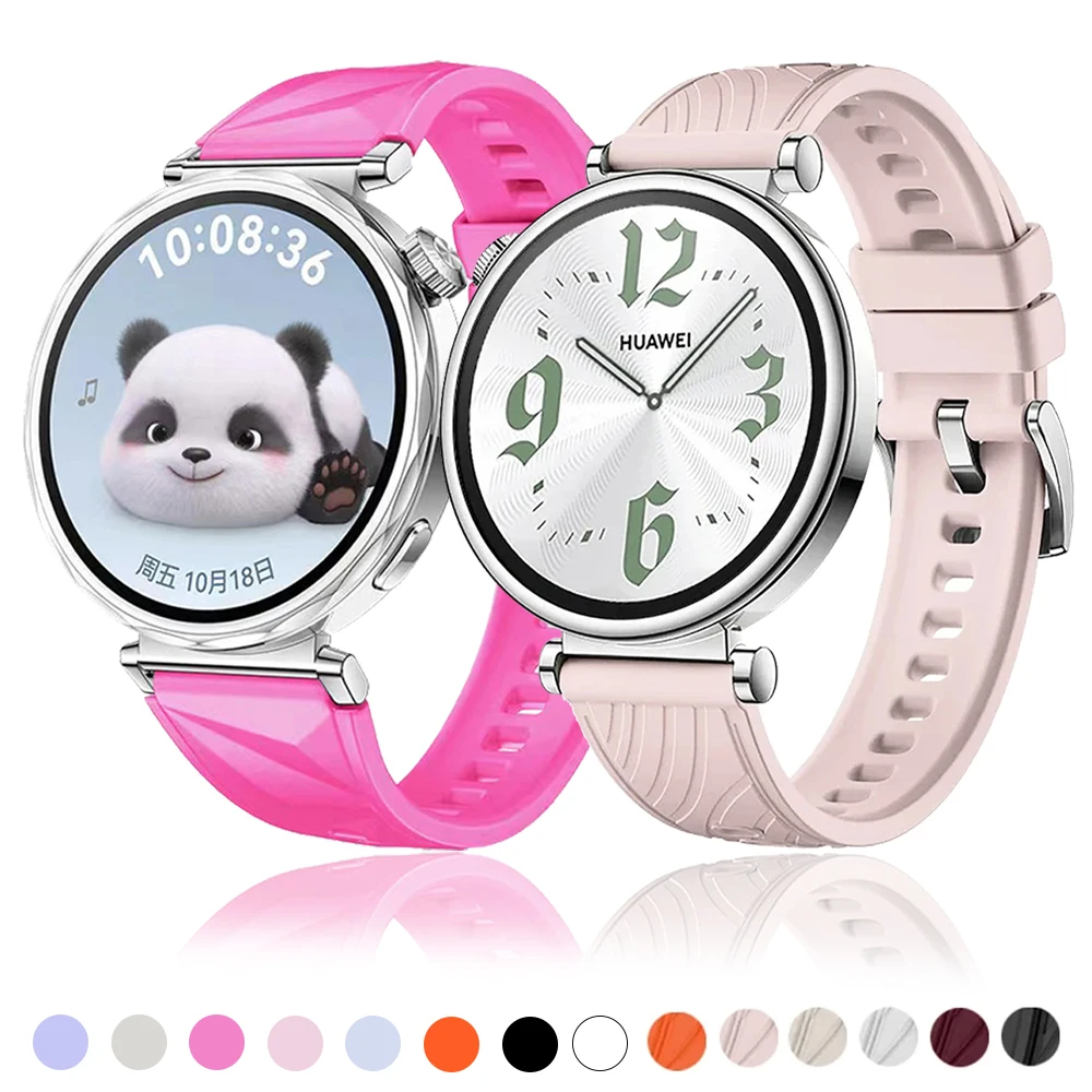 화웨이 워치 GT5 41mm GT5pro 42mm, 가민 베누 2S 3S 포러너 265S 255S 여성용 18mm 실리콘 스포츠 밴드