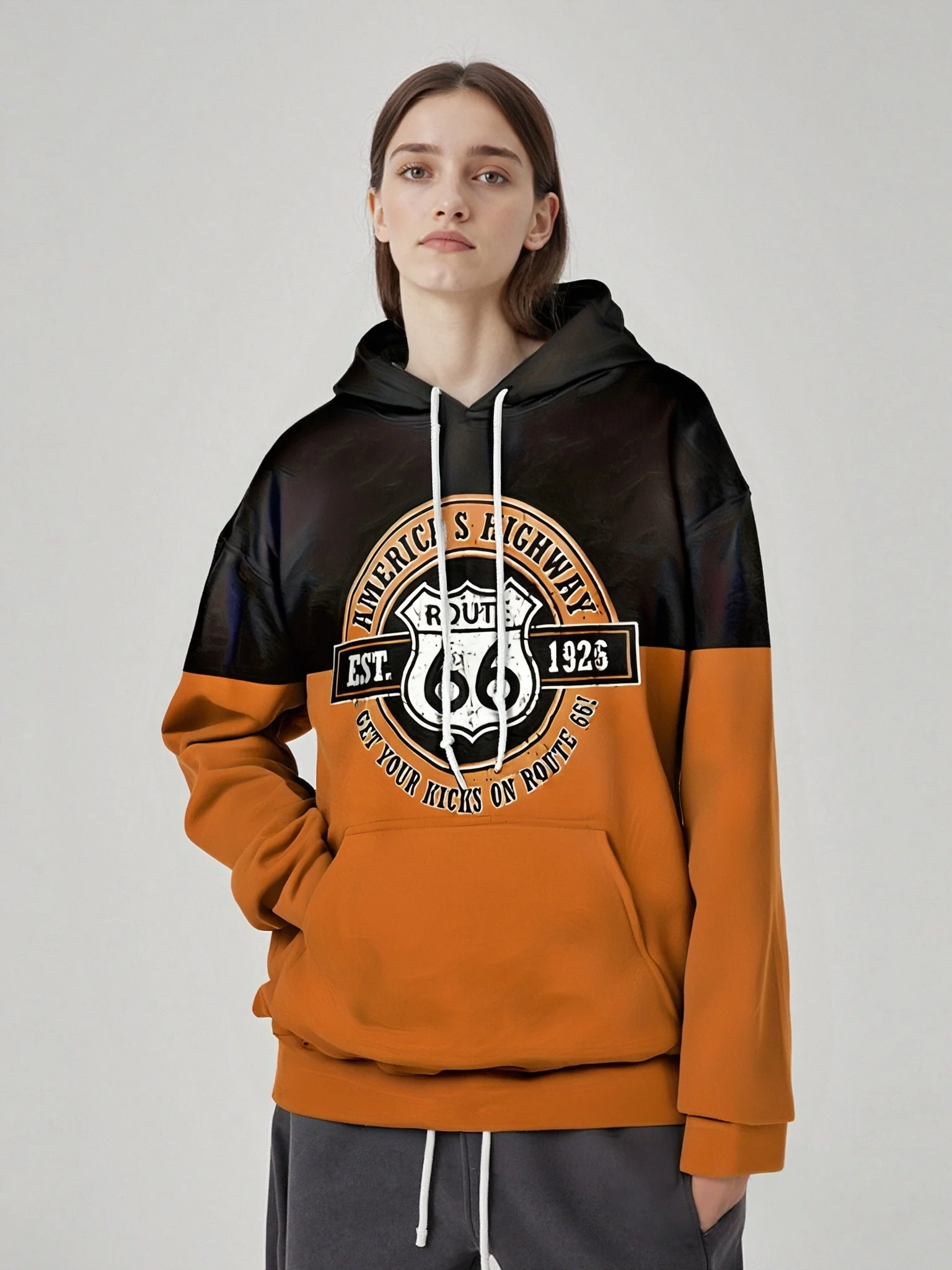 ฤดูใบไม้ผลิและฤดูใบไม้ร่วงผู้หญิงรูปแบบพิมพ์เสื้อฮู้ดกีฬาลำลองแขนยาวเสื้อฮู้ดระบายอากาศและแห้งเร็วผู้หญิงเสื้อฮู้ด