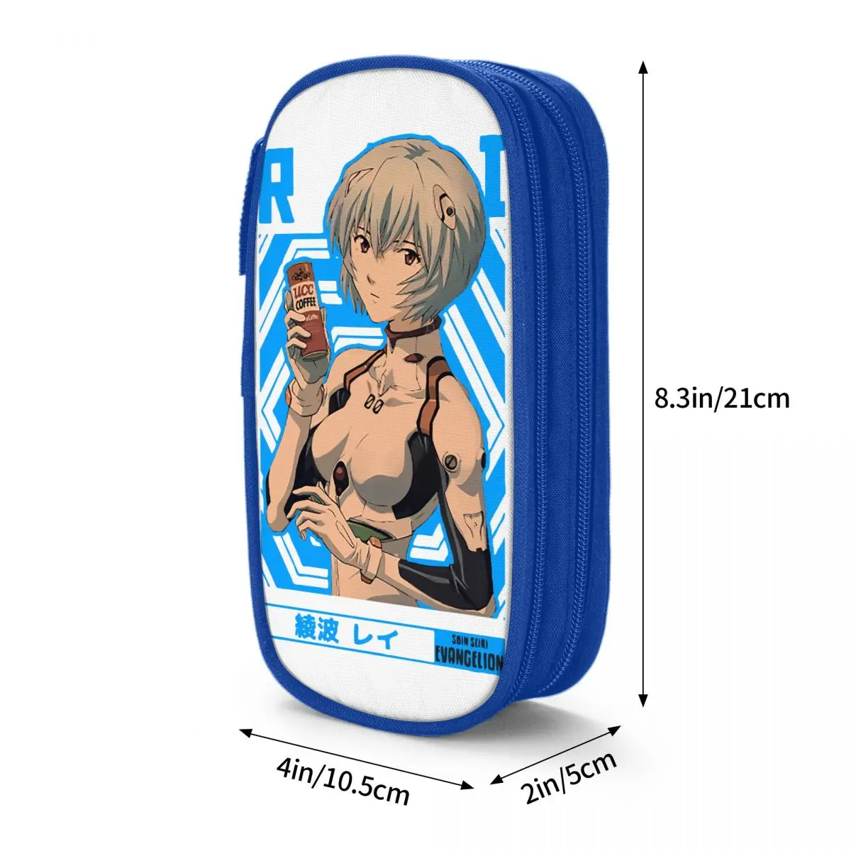 Rei Ayanami Anime Otaku Design astuccio moda Manga portapenne borse bambini grande capacità materiale scolastico Pencilcases con cerniera