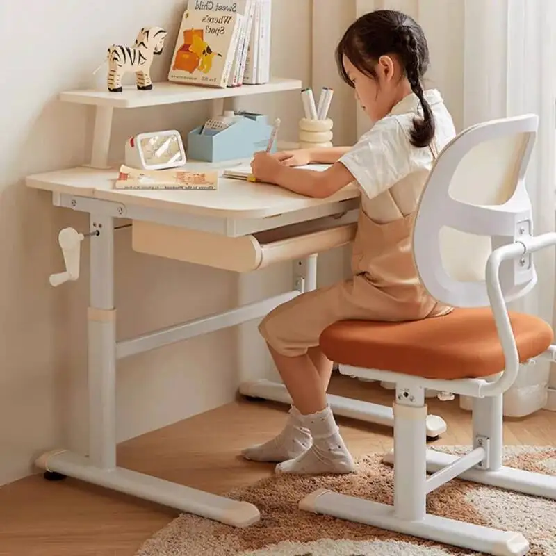 Small Apartment, Desk, Children's Study Elementary School Students' Home Writing Desk, Lifting Table and Chair Set, New Model