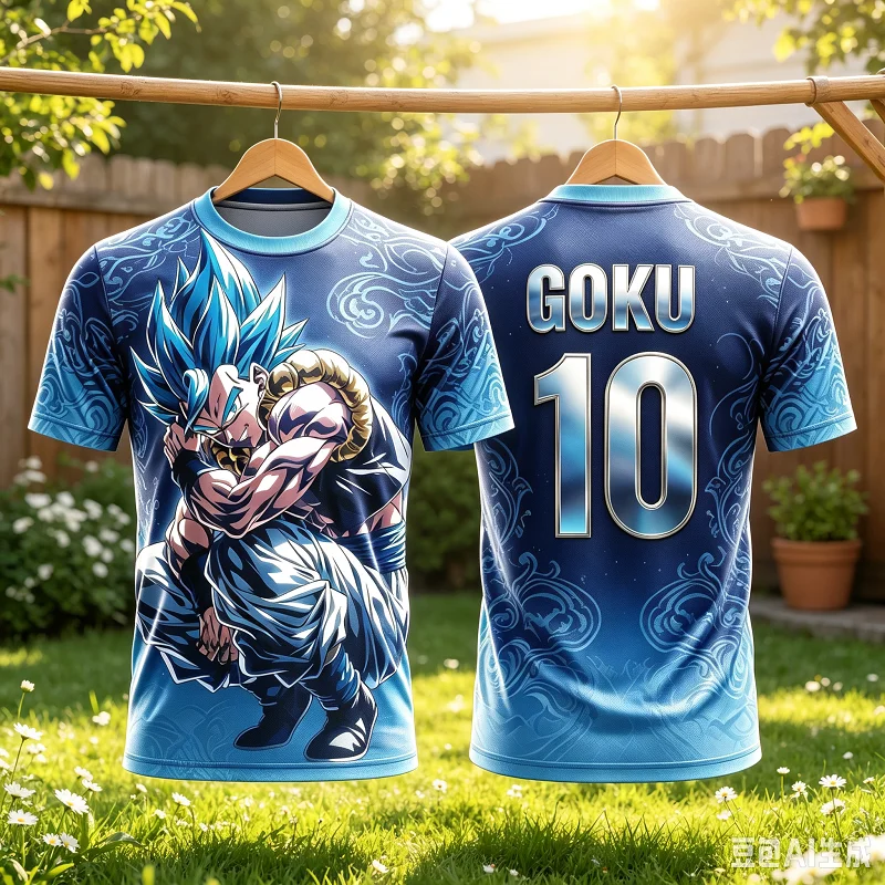 2026 Sommer Dragon Ball Trunks 3D-Druck Trikot Herren Atmungsaktiv Schnelltrocknend Outdoor-Sport Anime Streetwear Lässiges Kurzarm-Shirt