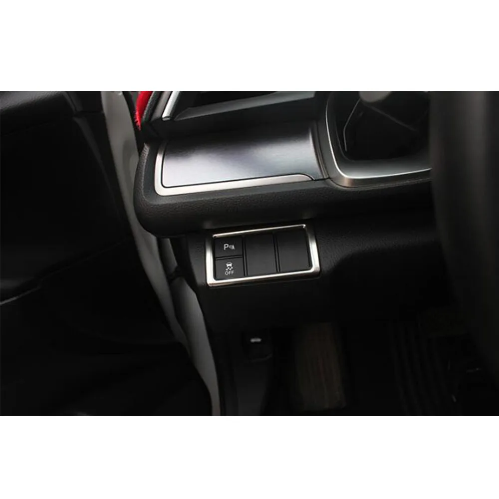 Für Honda Civic 10th 2016 2017 2018 2019 2020 2021 Styling Edelstahl Vorne Kopf Nebel Licht Schalter Taste Trim Rahmen lampe