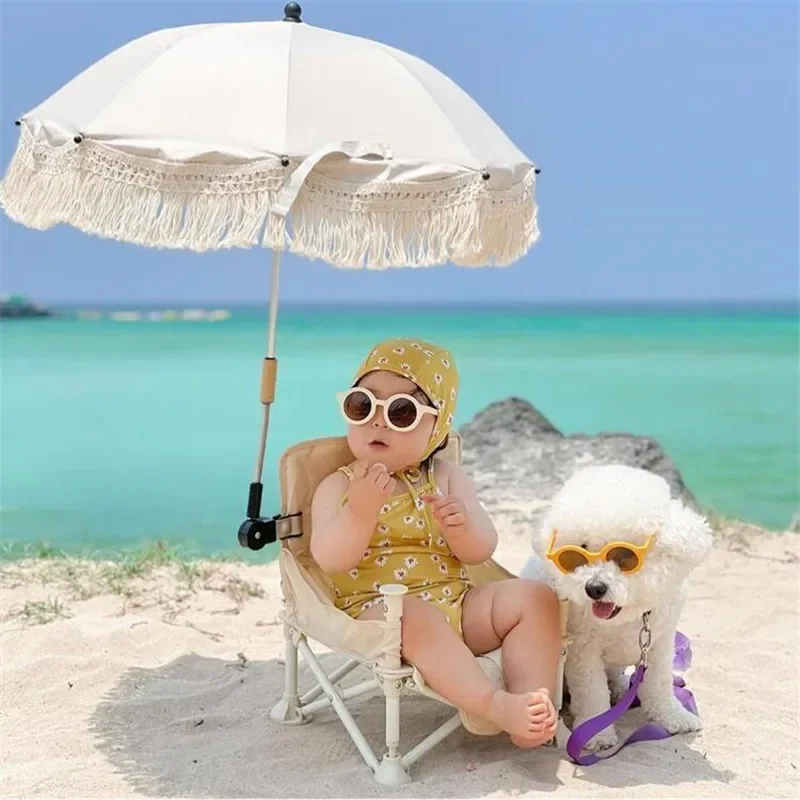 Renda boêmio crianças ao ar livre carrinho de sol sombra guarda-chuvas bebê praia protetor solar proteção uv guarda-chuva crianças fotografia adereços