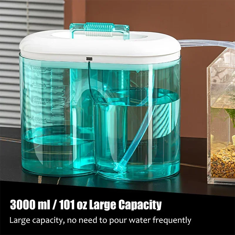 

Automatic Fish Tank Water Changer 3000Ml Large Capacity Electric Water Pump Bucket for Aquarium Cleaning