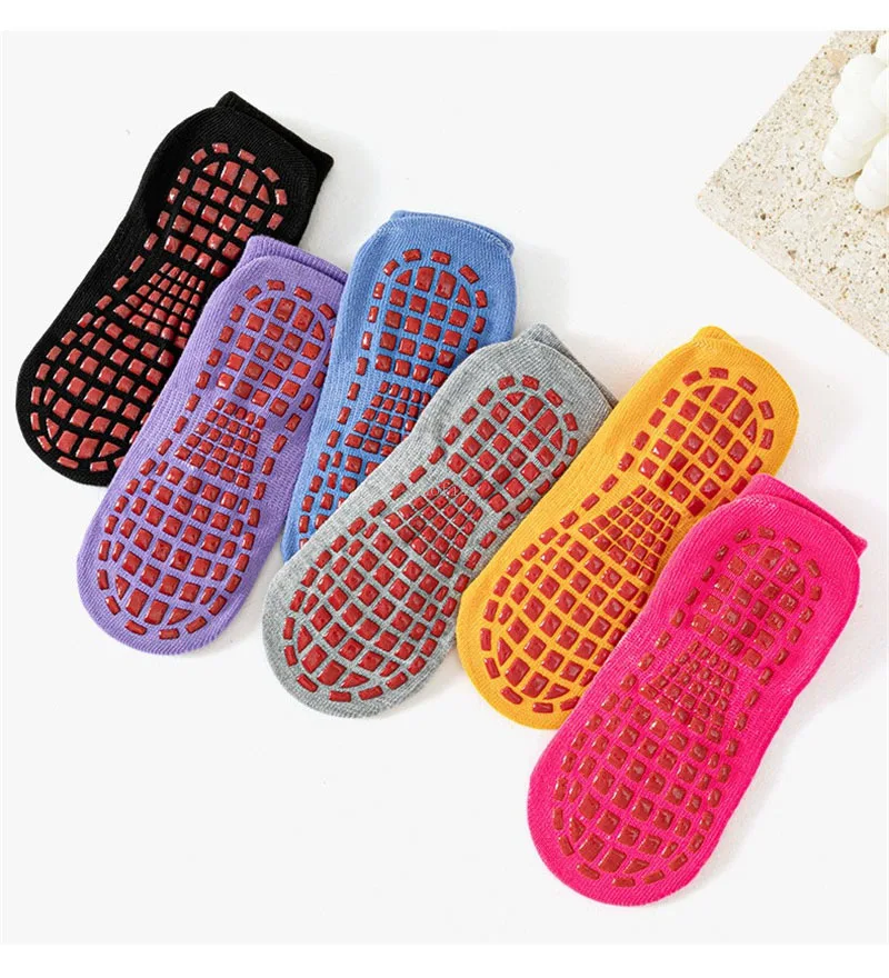 Fashion Solid Children Floor Socks Boys Kids Girls Baby Non Slip Silicone Toddler Socks Breathable Versatile Parent-child Socken