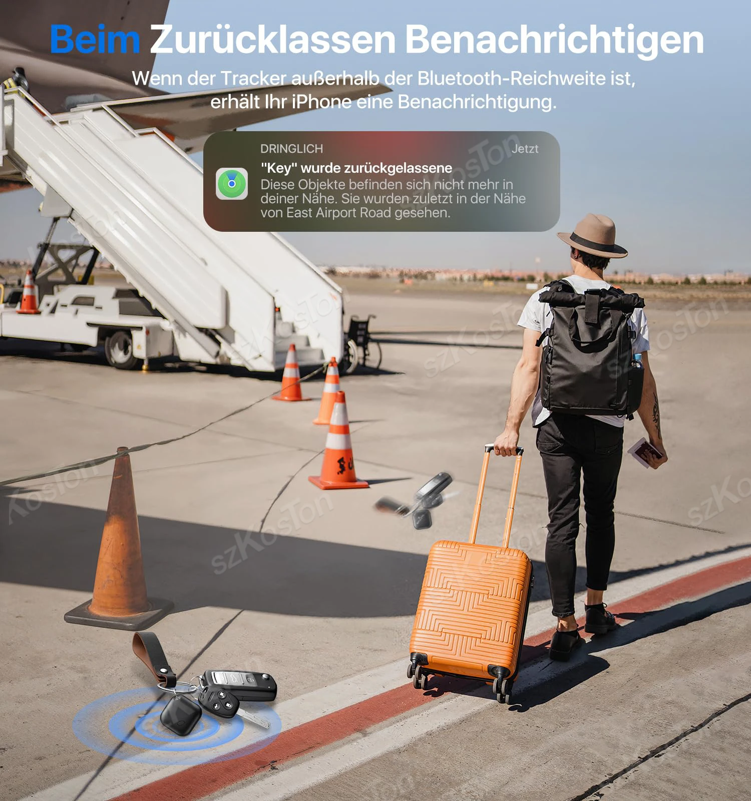 Mini rastreador GPS compatível com iOS Find My APP Localizador de cães e gatos Localizador de crianças Pet & Car Lost Tracker Smart iTag com chaveiro