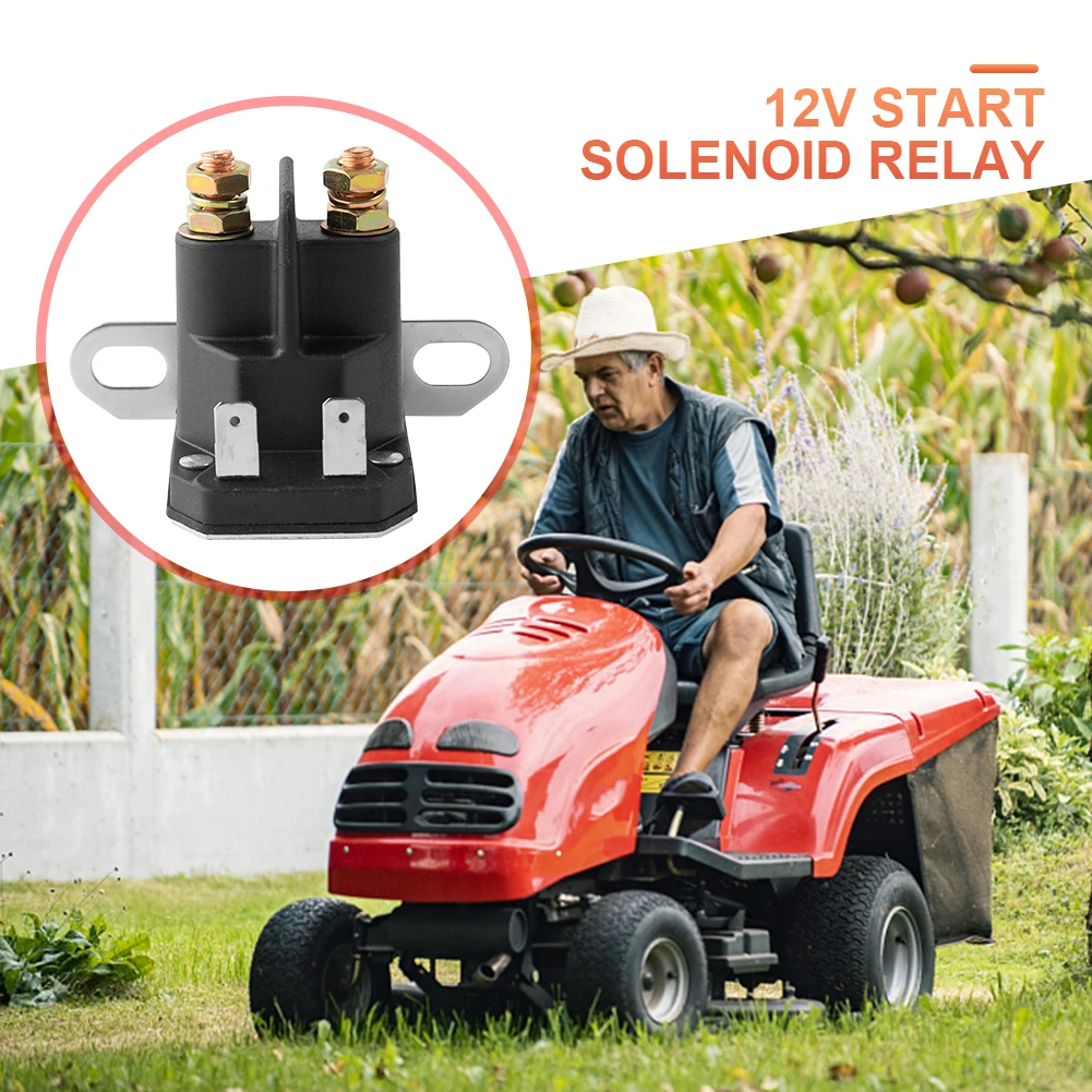 12V Motorcycle Starter Solenoid 725-04439A Starter Solenoid Relay 1134-2962-01 Zinc Alloy for Riding Mower Tractor Motorboat