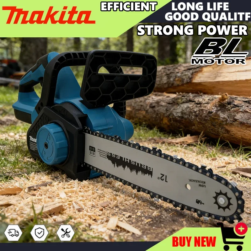 

Аккумуляторная цепная пила Makita 12 дюймов с бесщеточным двигателем, цифровым дисплеем, для обрезки веток деревьев в саду