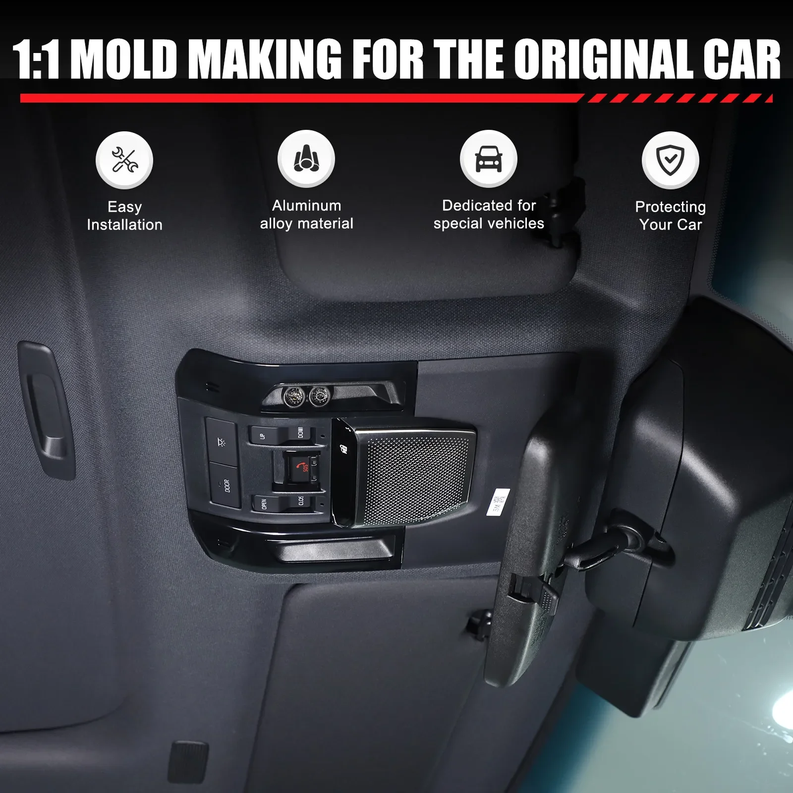 

For Toyota Land Cruiser LC250 Front Reading Lamp Speaker Decoration Cover Mesh Interior Accessories For Lexus GX550 2024-2025