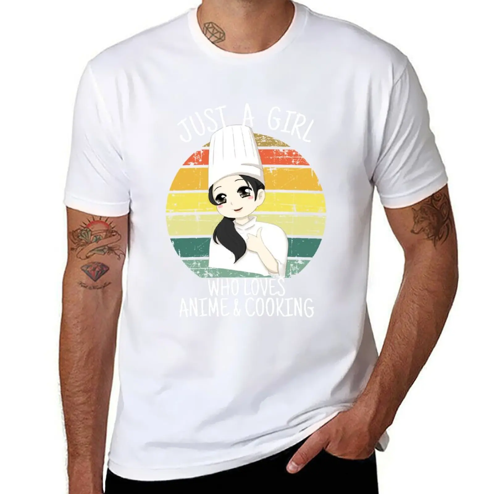 Just A Girl Who Loves Anime And Cooking: Anime Merch Otaku Graphic Kawaii Anime Girl Birthday Gifts For Teen Girls And W T-Shirt