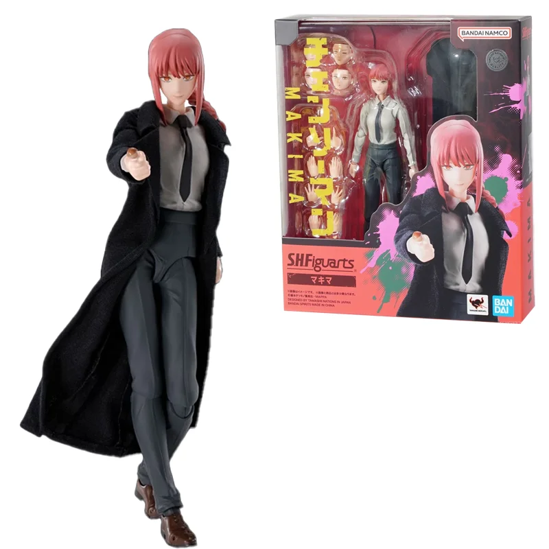 

Bandai Original SHF CHAINSAW MAN MAKIMA Anime Action Figure Toys For Boys Girls Kids Children Birthday Gifts Collectible Model