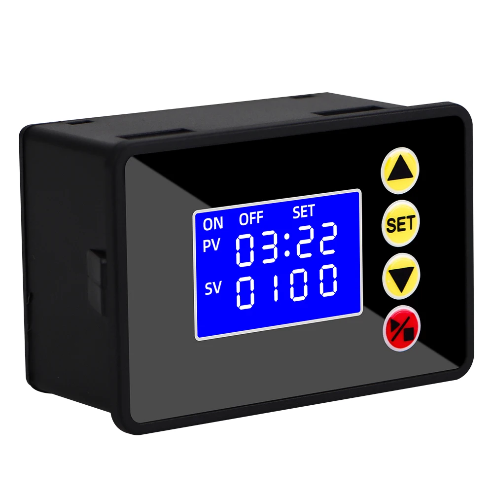 

AC 110-220V DC 12V 24V LCD Digital Display Microcomputer Time Controller Timer 000-999h 000-999min 000-999s Control Module