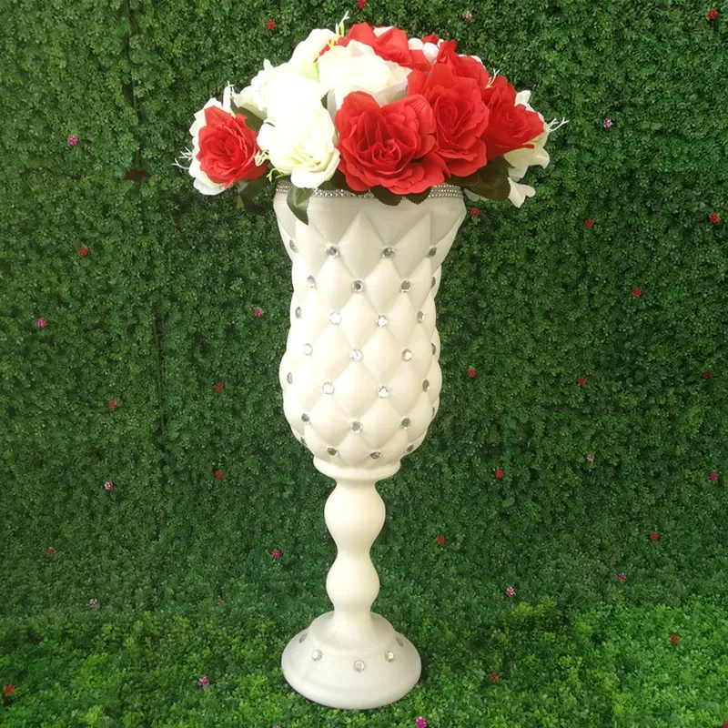 for Wedding Vase Road Roman Column Flower Stage Decoration Plastic Pot Props Sticker Diamond Aisle Decor