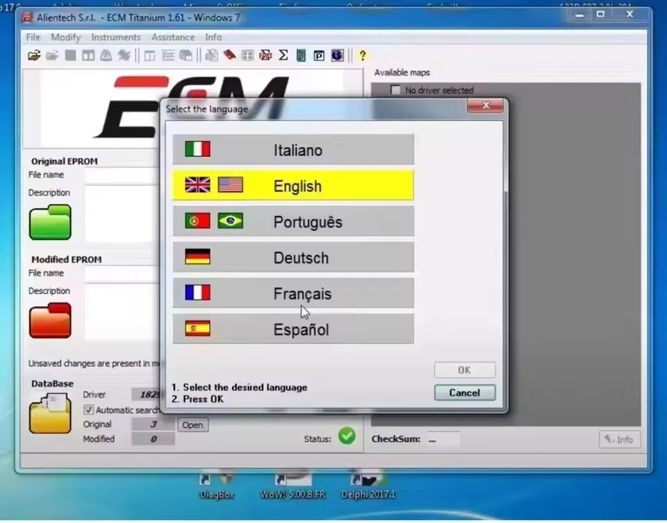 2025 caliente! ECM TITANIO 1,61 con 26000 + controlador ECM 18259 + controladores para herramienta ecu Enviar enlace o CD o USB