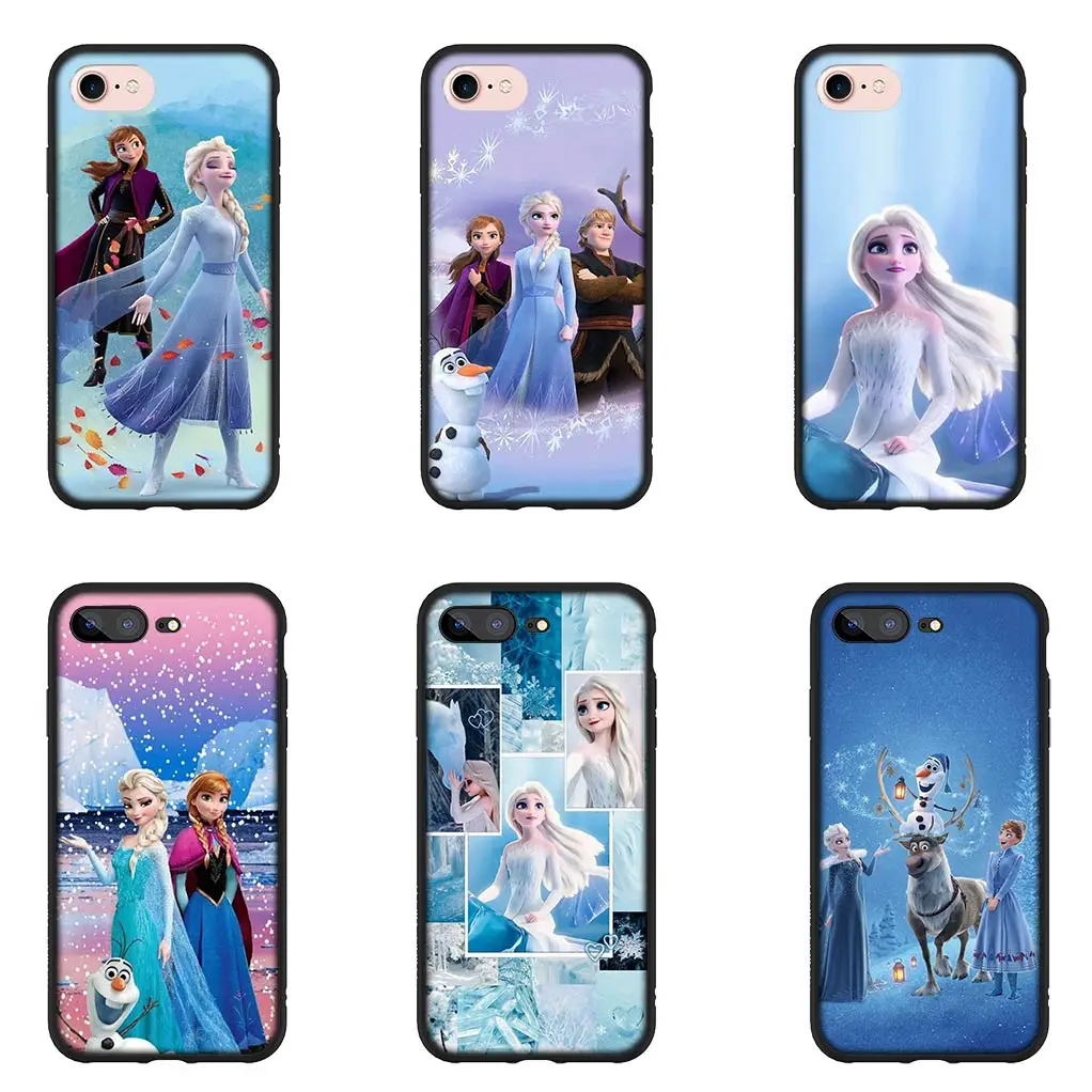 Queen Princess Frozen Elsa Anna Olaf Snow Phone Cover for Apple iPhone 16 11 Pro XS Max XR 6 X 6s 7 8 Plus + SE 2022 8+ Case